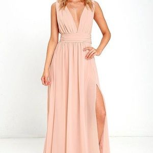 Lulus Heavenly Hues Dress in Blush